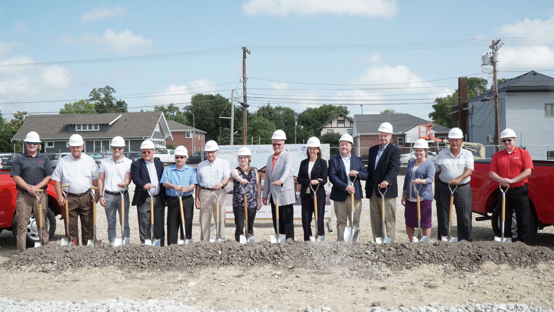 Columbus Community Building groundbreaking group photo